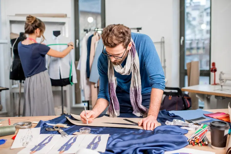 Custom apparel design studio — pattern making and tailoring