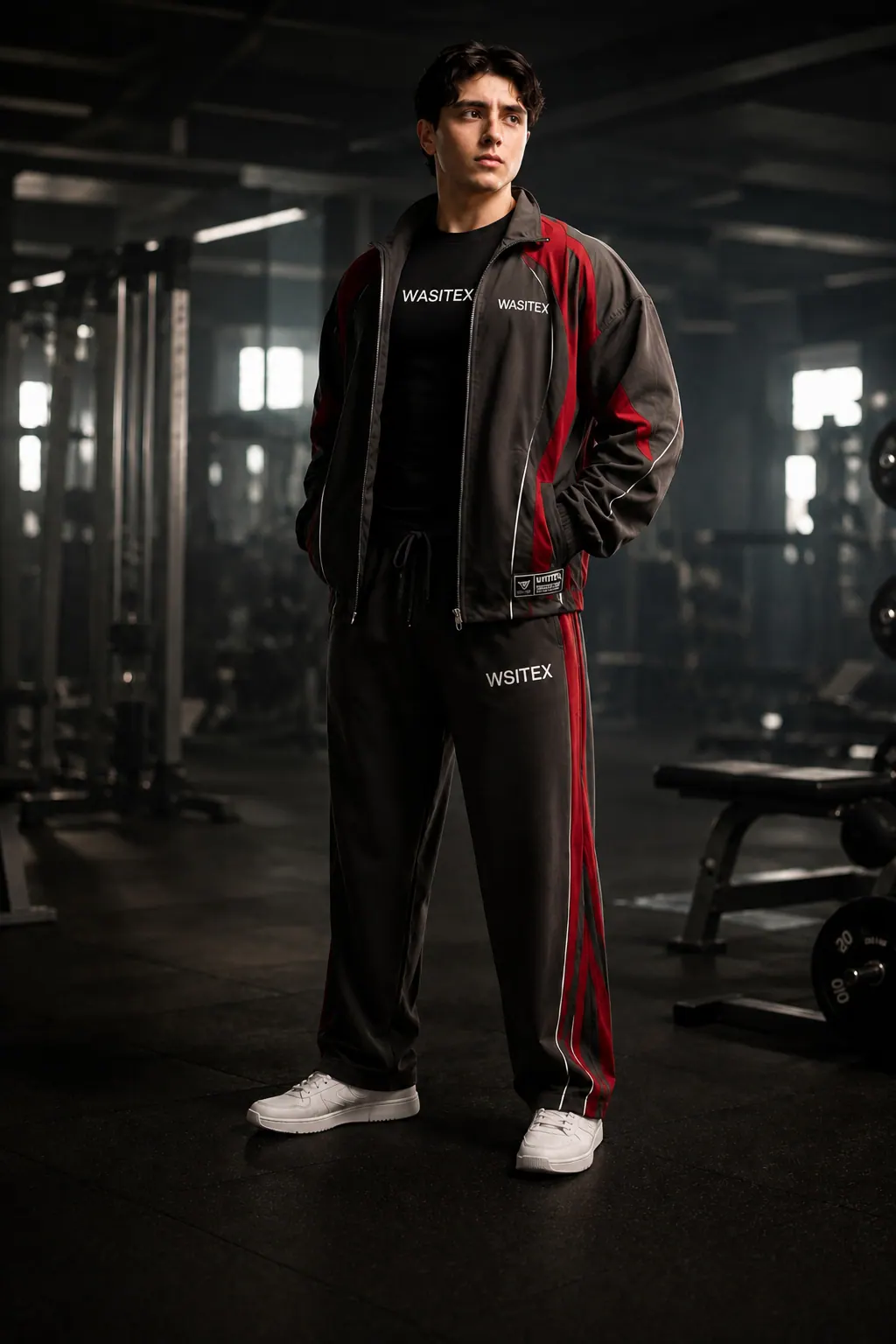 WASITEX sportswear model in branded tracksuit