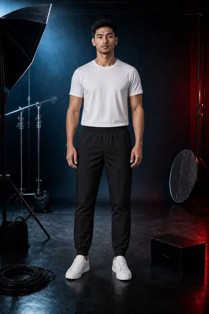 Polyester Jogger 1 — Polyester Joggers studio shoot