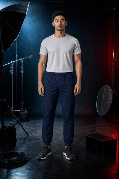 Polyester Jogger 2 — Polyester Joggers studio shoot