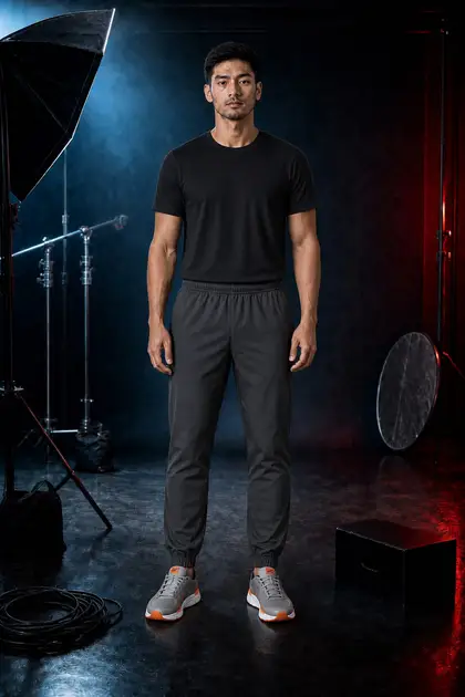 Polyester Jogger 3 — Polyester Joggers studio shoot