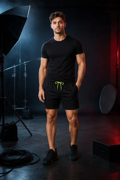 Shorts style 1 — front and back views