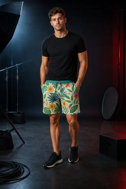 Shorts style 3 — front and back views