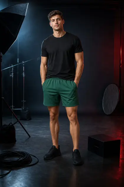 Shorts style 4 — front and back views