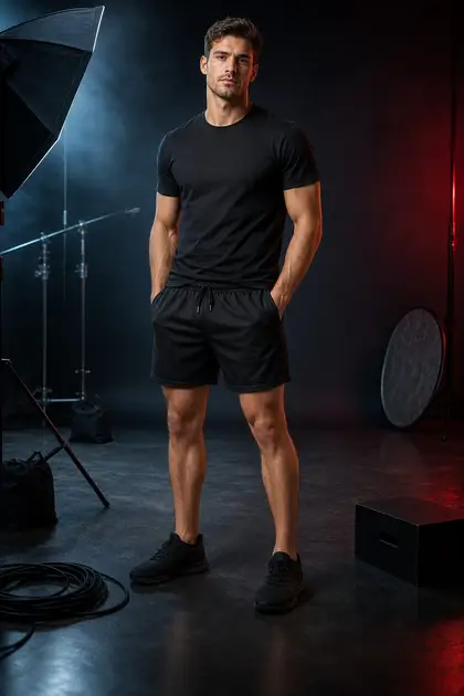 Shorts style 6 — front and back views