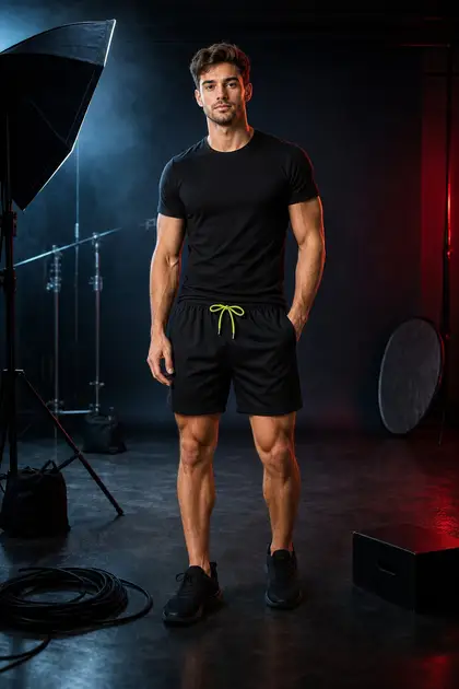 Shorts style 8 — front and back views