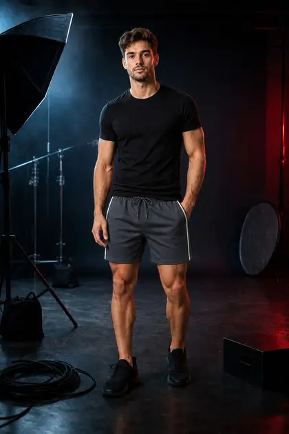 Shorts style 9 — front and back views