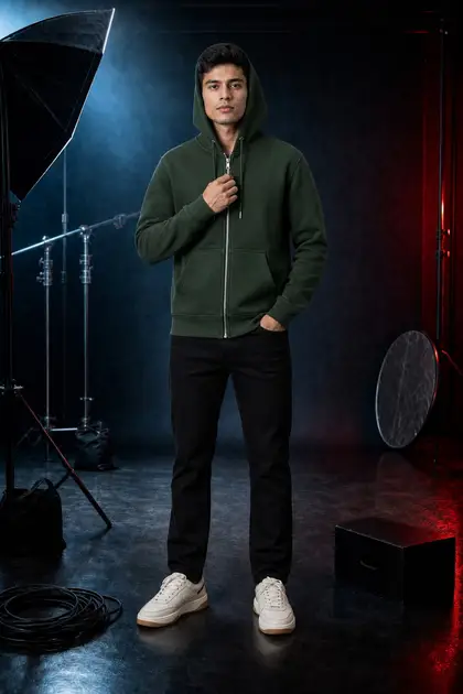 Zip Up Hoodie 1 — Zip-Up Hoodies studio shoot